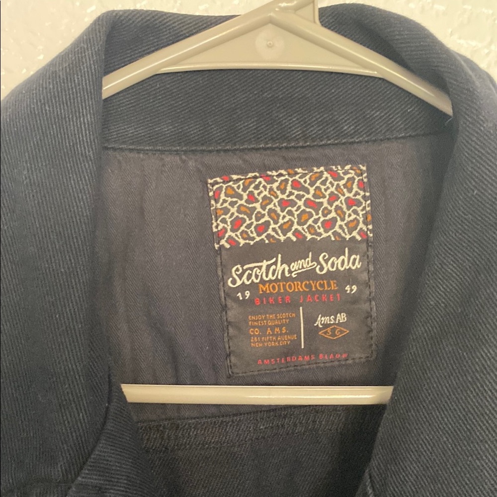 Scotch & Soda Charcoal Biker Jacket